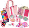 Pretend Play Sac à Main et Jouet de Maquillage pour Enfants avec Princess Pretend Makeup Smartphone Clés de Portefeuille Cartes de crédit et VIP