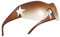 COASION Randlose Y2k Stern Futuristische Sonnenbrille für Damen Herren UV400 Schnelle Brille Rave Groß Fahrradbrille Sportbrille
