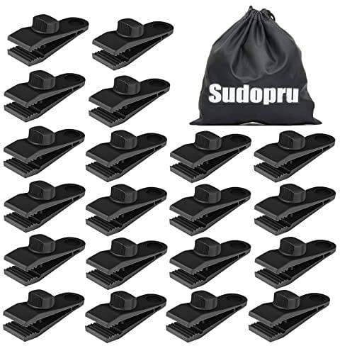 Planenclips, robuster Verschluss, 20 Stück, Planenklammern, Poolabdeckungs-Clips, Hai-Zelt-Befestigungshalter für Camping, Markisen, Auto/Pool/Bootsabdeckungen (20 Clips + 1 Tasche)