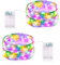 Vacoulery Lichterketten Batterie Timer, 2 x 50er Micro Drahtlichterkette IP65 Wasserdichte Kupferdraht Lichterkettefür Party Garten Weihnachten Halloween Hochzeit Beleuchtung Deko - Bunt