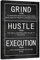 Motivierendes Leinwandgemälde Grind Verb Hustle Verb Ausführung, Wandkunst, inspirierendes Poster, Drucke, Kunstwerkbilder für Zuhause, Büro, gerahmt, fertig zum Aufhängen, 30,5 x 45,7 cm (B x H)