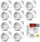 trendlights24 10x LED Modul 5W extra flach 50 x 23 mm für Einbaustrahler Spots in Warmweiß 400lm 230V Perfekter Ersatz für GU10 oder MR16