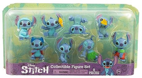 Capsules Magiques - Stitch Collectible Figure Set, Pack 8 Figurines Exclusives Stitch Disney, avec différentes Positions et Accessoires, Jouet de Collection, garçons et Filles +3 Ans, Célèbre