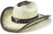 FLUFFY SENSE. Cowboyhut für Damen und Herren – Strohhut Cattleman Falten Westernhüte mit Upgrade 10,2 cm formbare breite Krempe, Vanille / Weiß, 6 7/8-7 5/8