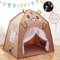 Kinderspielzelt Spielzelt für Kinder mit Sternenlichtern Kinderzelt Prinzessin Schloss Spielzelt süßes Tiger Förmiges Zelt für innen und außen Spielzeug Geburtstag Weihnachts Geschenk (Brauner Tiger)