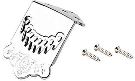 Doumneou Silber Mandoline Saitenhalter Mandoline Dreieck Saitenhalter Brücke Schraube Mandoline Saitenhalter für Mandoline 8 Loop-End Saiten 3-6 Saiten Zigarrenkiste Gitarrenteile