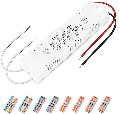 12V 60W LED Driver, transformador 220v a 12v 5A, transformador 220v a 12v ac, transformador led 12v, driver led 12v, fuente alimentacion 12v, para bombillas MR16 GU5.3 MR11 G4 y tiras LED