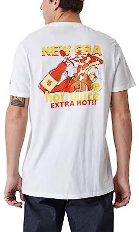 New Era Food Pizza T-Shirt Herren Shirt weiß, L