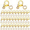 TOAOB 200 pezzi Kit Ganci Chiusure Moschettone e Anelli Aperti di Salto in Metallo 12mm per Chiusure per gioielli Collane Braccialetti Bigiotteria Portachiavi Fai da Te Oro Tono