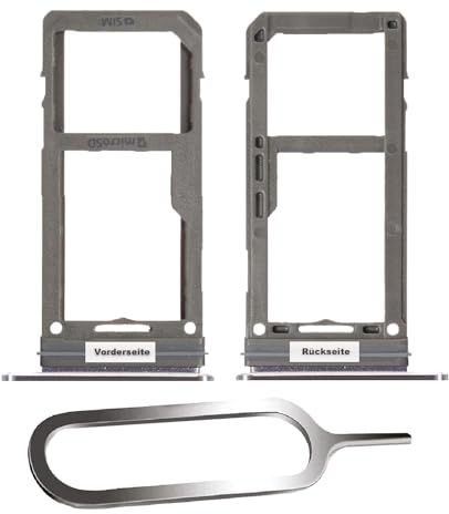 IS-TECK SIM-Kartenhalter Ersatz SIM-Tray Kompatibel mit Samsung Galaxy S8 G950 / S8 Plus G955 inklusive SIM-Nadel SIM-Kartensteckplatz (Orchid Gray)