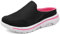 SMajong Zoccoli e Sabot Uomo Donna Comode Traspiranti Pantofole da Casa Leggero Antiscivolo Scarpe da Spiaggia Ciabatte all'aperto Black Rose Red Taglia:37 EU