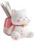 Cyrank Niedliche Stiftehalter, Stifthalter, Niedliche Katze, Stiftebecher, Stiftehalter Schreibtisch, Pinselhalter, Mehrzweck-Make-up-Pinsel-Aufbewahrung, Harz, Federmäppchen, Dekor-Organizer