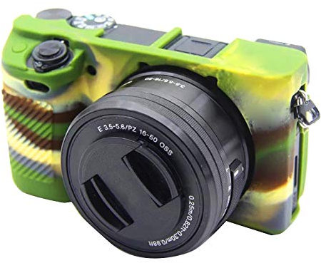 for Sony Alpha ILCE-6300 / A6400 Camera Case,Silicone Rubber Camera Housing Protective Cover Case for Sony Alpha ILCE-6300 / A6400,Camouflage