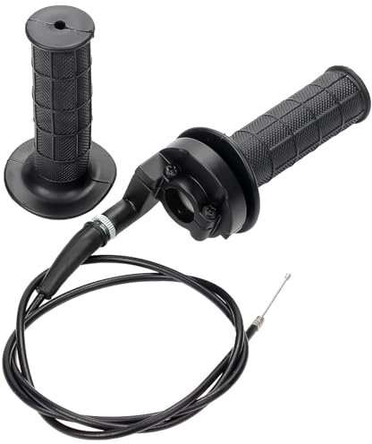 ANBOO Gasgriff Motorrad Lenkergriffe Mit Kabel Schnellgasgriff Für 50-250cc Dirt Bike Hochwertige Universalgriffe Mit Gaszug, Schneller Gasgriff Für Motocross Und E Bike Mit Gasgriff
