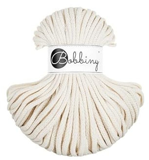 Premium Baumwoll-Flechtschnur - 5mm x 50m - Vielseitige Makramee-Kordel für Stricken, Weben, DIY-Basteln und Heimdekoration - Hochwertige Bunte Bastelschnur - Natural
