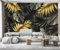 Papier Peint Panoramique Feuilles Noir Or Papier Peint 3D Tapisserie Murales Decoration Murale -MIWEI Wallpaper-014-350cmX256cm