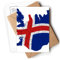 Karte Island Flagge Muster Postkarten Umschläge Blanko Notizkarten Versand