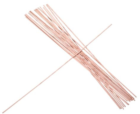 HOMSFOU 20 Piezas Alambre tubular de cobre varilla de soldadura de cobre alambre de núcleo de fundente de aluminio reparando varilla de soldadura alambre de cobre para soldar