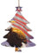 Adler mit USA-Flagge, bedruckter Weihnachtsbaum-Form, aus Holz, 2 Stück, Weihnachtsbaumschmuck, Feiertagsdekoration