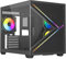 ARCADE PC Gaming Case, Tempered Glass Panels, Micro ATX Tower Cube Case With 3 x 120mm Infinity ARGB Fans, LED Strips (Black)