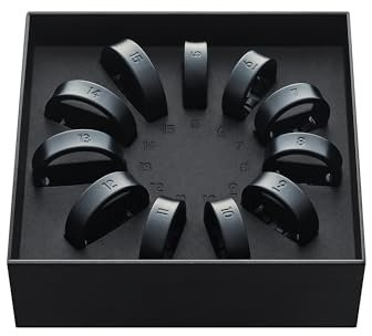Samsung Galaxy Größenprobier-Set, Zum Finden der passenden Ringgröße, Smart Ring Galaxy Ring separat erhältlich, Ringgrößen 5-15 US, Black