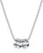 Zysta Namenskette Personalisierte Halskette mit Namen Kettenanhänger Edelstahl Kette mit Buchstaben Geschenk für Damen Herren (Silber, 4 Perlen)