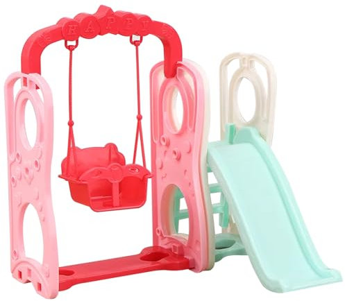 2PCS/Set Doll Swing with Slide Cute Realistic Dollhouse Accessories Funny DIY Miniature Baby Doll Swing Toy Plastic Doll House Accessories Kids Playing Gift, Doll Swing