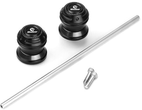 Modeer Kompatibel mit MT-07/FZ-07 Tenere 700 YZF-R7 XSR 700 Motorrad Absturzsicherung Hinterachse Gabel Rad Sturzpad mt07 yzf r7 xsr700 tenere700 Zubehör (schwarz)