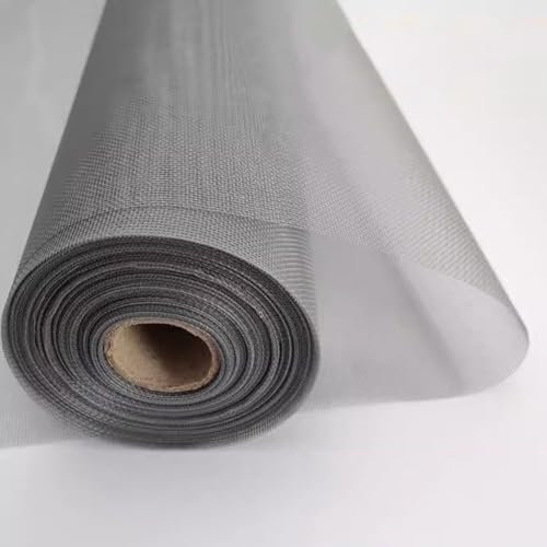 HEFJIAYCIQ Edelstahl Fenster Tür Ersatz Mesh, 20 Mesh Hardware Tuch Insektenschutzgitter, Hundekatzennetz Für Terrasse/Balkon/Veranda/Pool,Silber,0.65x5m(26x196inch)