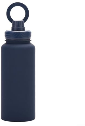 Insulated Water Bottle with Magnetic Phone Holder, Reusable Stainless Steel Water Bottle, Keeps Cold for 24 Hours, Perfect for Gym, Sports, and Travel(Dark Blue)