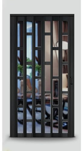 porta a soffietto Porte a soffietto in PVC trasparente a croce, altezza 152 178 203 cm, porta pieghevole for piantagione, larghezza 78 80 82 84 86 pollici, porta invisibile con pannello in acrilico(H