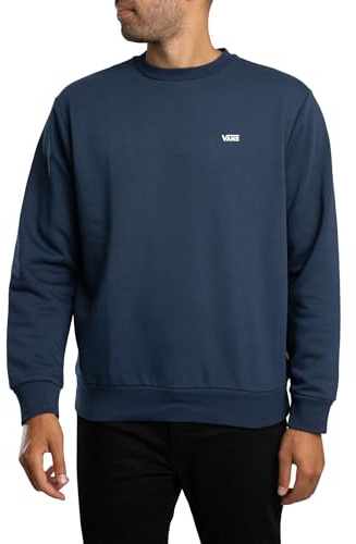 Vans Men's Left Chest Logo Sweatshirt, Dress Blue, XXL