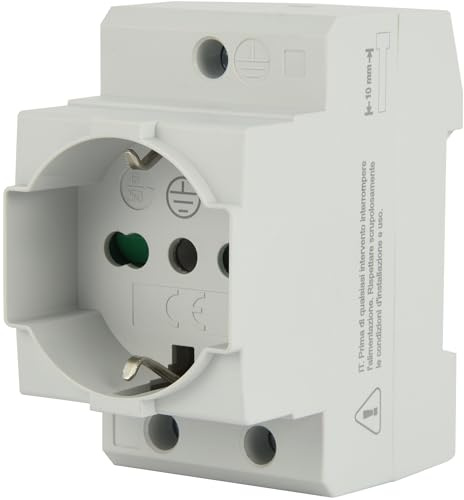 Electraline 87102 Presa Modulare 2P+T 10/16A per collegare dispositivi direttamente sul quadro elettrico