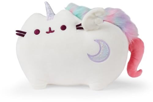 Simba Pusheen Pusheenicorn Plüschtier 25 cm – Einhorn Katze als Kuscheltier, weiche Stofffigur mit Horn und Regenbogenmähne, Fanartikel für Kinder und Pusheen Fans