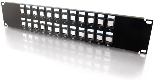 C2G/Cables To Go 03859 24-Port Blank Keystone/Multimedia Patch Panel schwarz