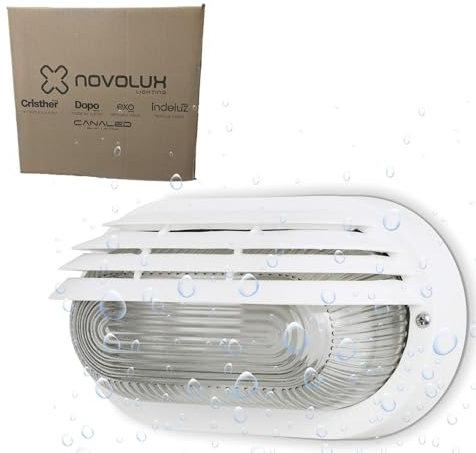 DOPO LIGHTING - Aplique pared exterior FAR - luz exterior pared IP44 - aplique exterior pared - lampara exterior pared E27 - plafon exterior pared terraza 21W - plafon pared