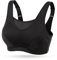 WingsLove Women's High Impact Sports Bra High Support Wireless Adjustable Plus Size for Large Breasts Black