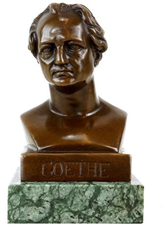 Kunst & Ambiente - Johann Wolfgang von Goethe Büste - Bronzefigur - signiert - Bronzebüste - Goethe Figur - Skulptur