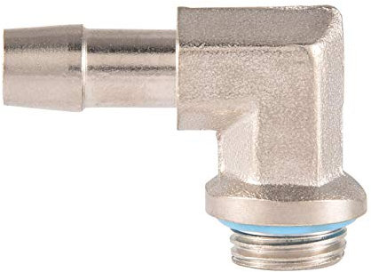 Richer-R 2pcs G1 / 4 Zoll Gewinde Barbs Fittings, 2 Stücke Messing 90 Grad Ellenbogen Fitting G1 / 4 Gewindestecker Barb Stecker Adapter 9mm/11mm für Computer Wasserkühlung(9mm)