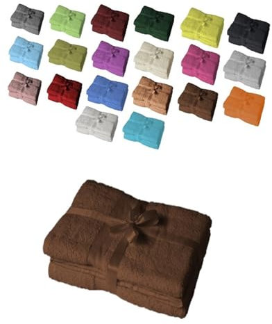 EXKLUSIV HEIMTEXTIL Saunatuch 2er Set 80 x 200 cm Schokobraun