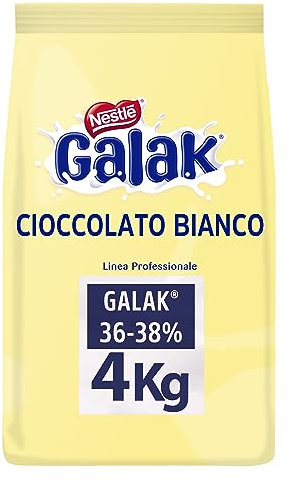 GALAK PROFESSIONALE Cubetti di Cioccolato Bianco, Sacco 4kg