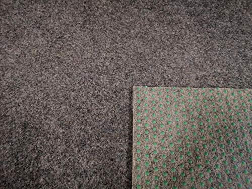 Rasenteppich Kunstrasen Premium grau Velours Weich Meterware, verschiedene Größen, mit Drainage-Noppen, wasserdurchlässig (400x100 cm)