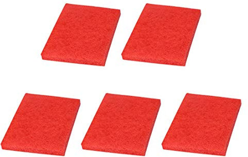 sourcing map 5uds Estropajo Estropajo Anti-Arañazos Estropajo Esponja Estropajo Almohadillas 6X4 para Estropajo Cocina, Lavavajillas, Rojo
