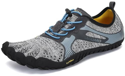 SAGUARO Chaussure Minimaliste Homme Femme Chaussure Plage de Marche Randonne Rocher Courses Trail Running Chaussures Barefoot Barefoot Chaussures Aquatiques, Gris Pièce, 41 EU