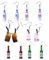 JinYu 6 Paare lustige Acryl Wasserflasche Anhänger Ohrringe, Niedlichen Perlmilch Tee baumeln Ohrringe bunte Glasflasche lustige Ohrringe für Mädchen Frauen Einzigartig