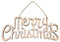 EXCEART Buon Natale Segno Legno Ritaglio Lettera Targa Porta Appeso a Parete Ornamenti per Albero di Natale Ghirlanda Garage Porta Decor (Beige)
