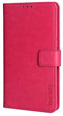 BeyondTop Hülle für OnePlus Nord N10 5G PU Leder Brieftasche Case mit Stand Funktion und Magnetisch Schnalle Flip Handyhülle für OnePlus Nord N10 5G-Rose rot