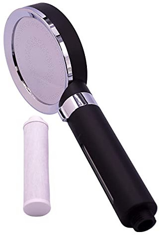 Doulton Pommeau De Douche Avec Filtre | Noir | Protège les cheveux et la peau des produits chimiques | Capacité de 8 000 L | Réduit le chlore et les sédiments | Pommeau de douche à double filtration