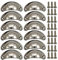 BOZONLI 12 Pack Retro Metal Kitchen Cupboard Drawer Cabinet Door Handles Knobs Nickel Brushed Shell Cup Pull Handle
