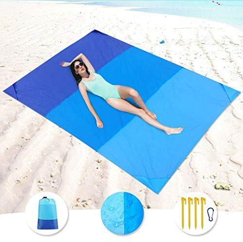 YGLONG Stranddecke 2mx2m Strandmatte wasserdichte Stranddecke Outdoor Tragbare Picknickmatte Campingplatz Matte Camping Bett Camping Matte Picknickdecke (Color : 2, Size : 200x140cm)